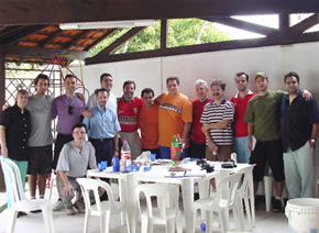 Equipe Lusanet em churrasco no Canindé